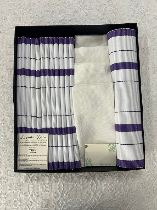 Amethyst 12-Seater Verda Bundle with Napkins (Embroidery Included)