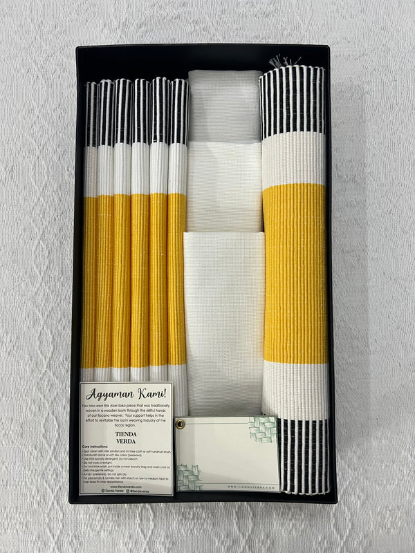 Lemon Yellow 6-Seater Verda Bundle with Napkins (Personalized Embroidery INCLUDED)