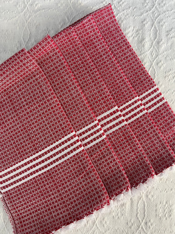 RED HAND TOWELS - 5 piece set