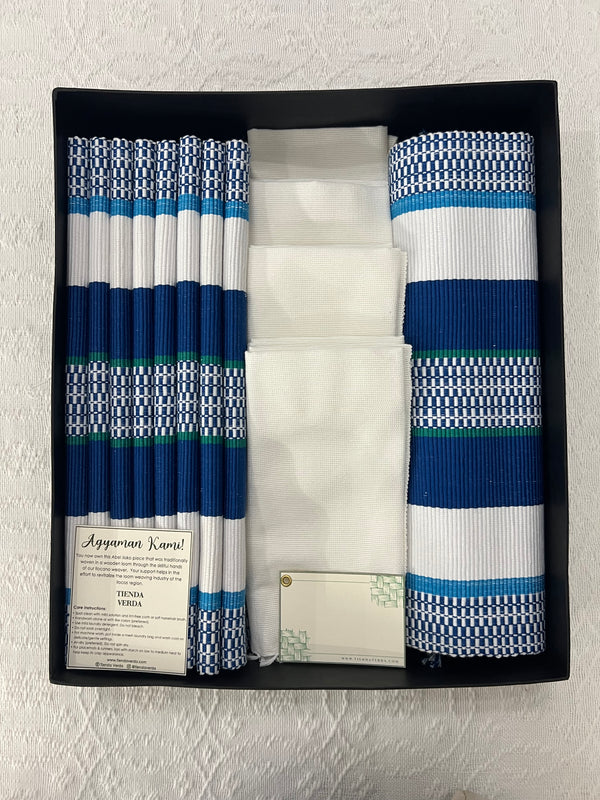 Santorini 8-Seater Verda Bundle with Napkins ( Personalized Embroidery INCLUDED)