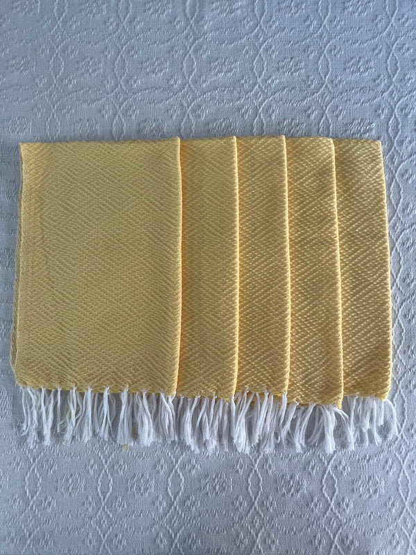 YELLOW HAND TOWELS - 5 piece set