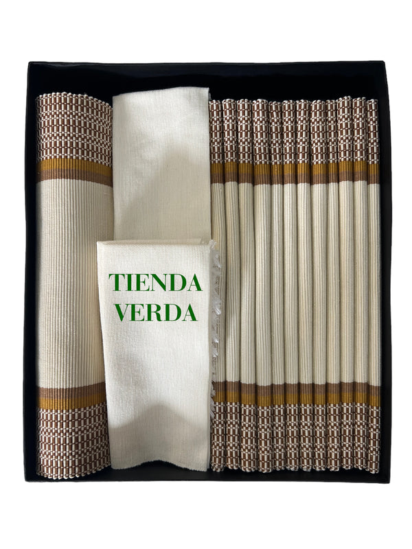 Madrid 12-Seater Verda Bundle with Napkins (Embroidery Included)