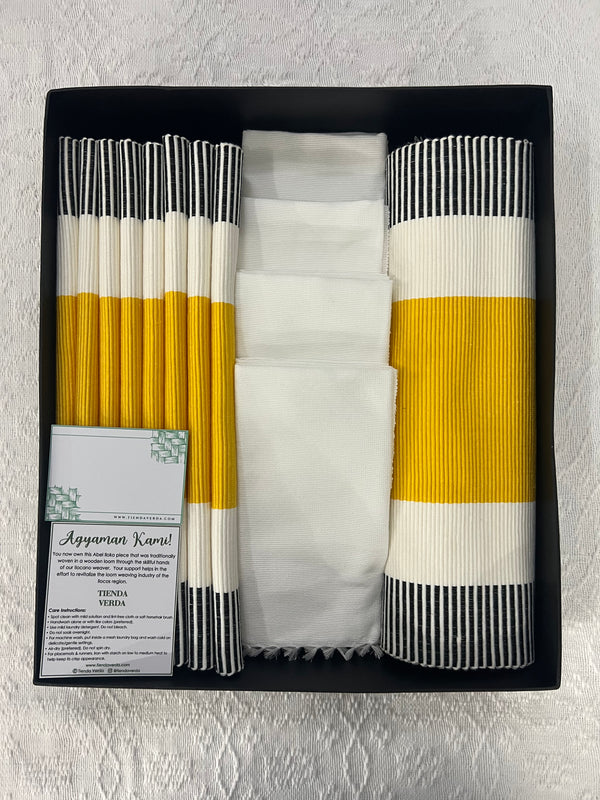 Lemon Yellow 8-Seater Verda Bundle with Napkins (Personalized Embroidery INCLUDED)