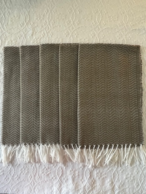 STEEL GRAY HAND TOWELS - 5 piece set