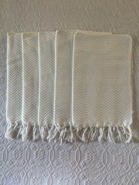 WHITE HAND TOWELS - 5 piece set