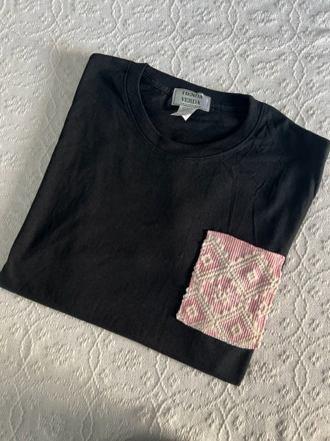 Pinilian Pocket Shirt - Black/Pink