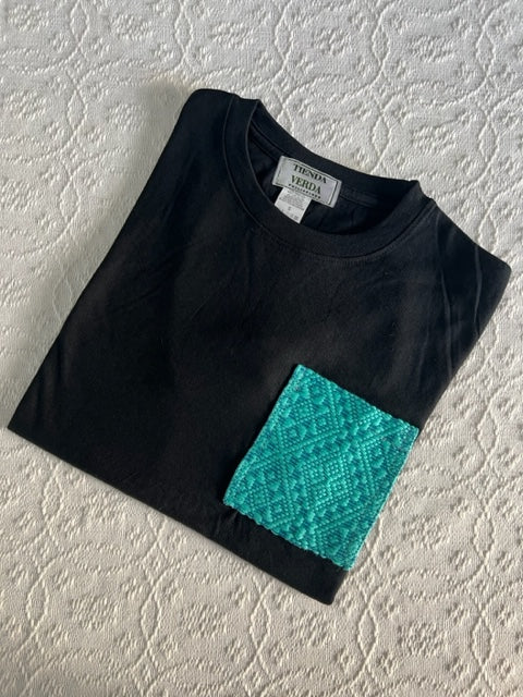 Pinilian Pocket Shirt - Black/Teal