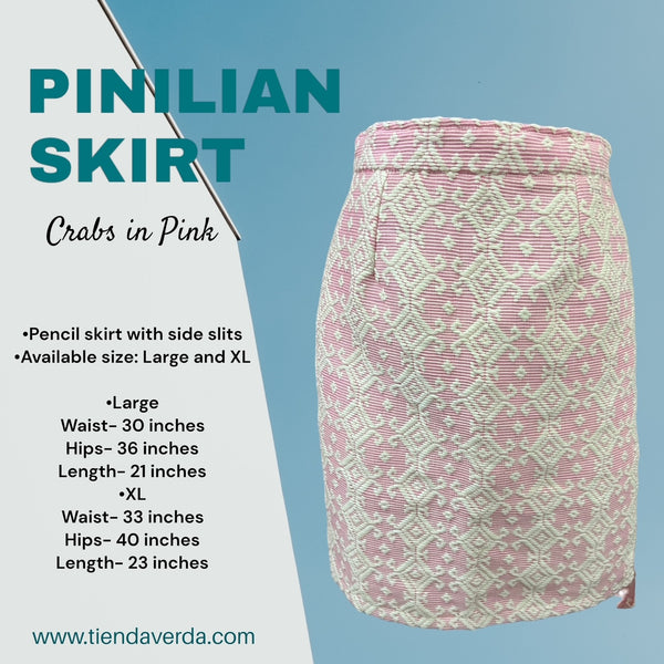 Pinilian Pencil Skirt - Crabs in Pink
