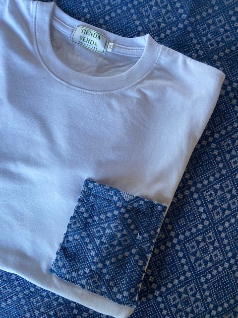 Pinilian Pocket Shirt - White/Royal Blue
