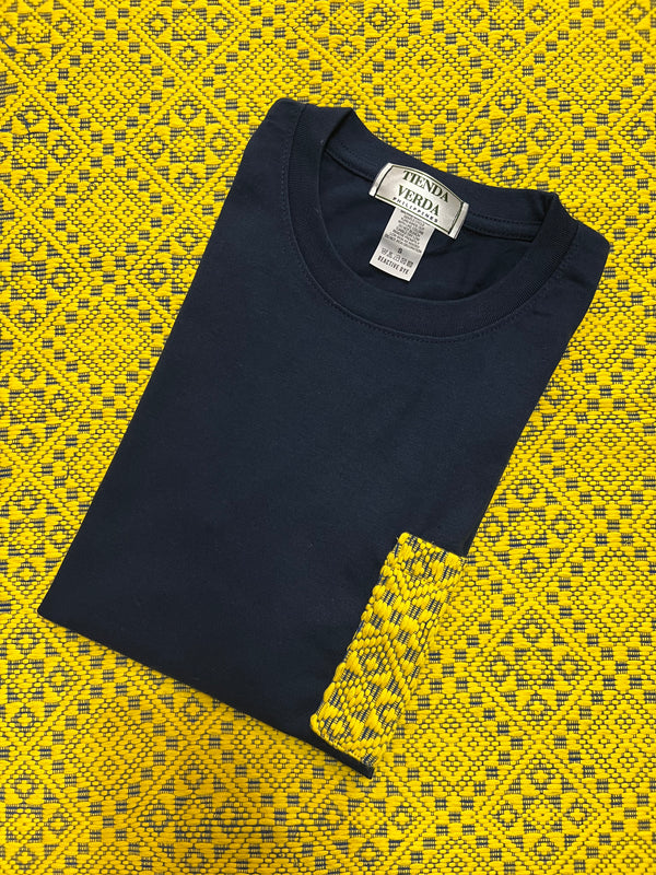 Pinilian Pocket Shirt - Navy Blue/Yellow