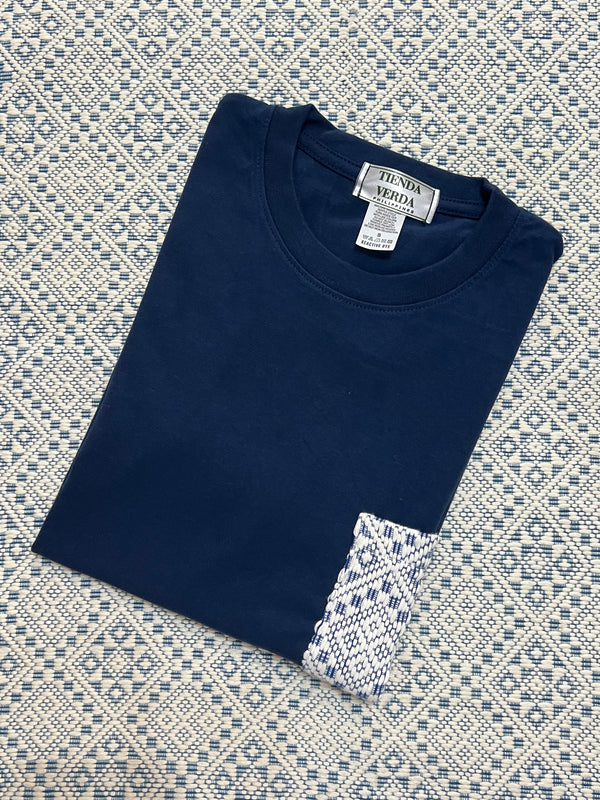 Pinilian Pocket Shirt - Navy Blue/White
