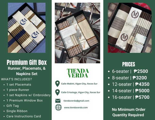 Premium Gift Box | Runner, Placemats, & Napkins Set