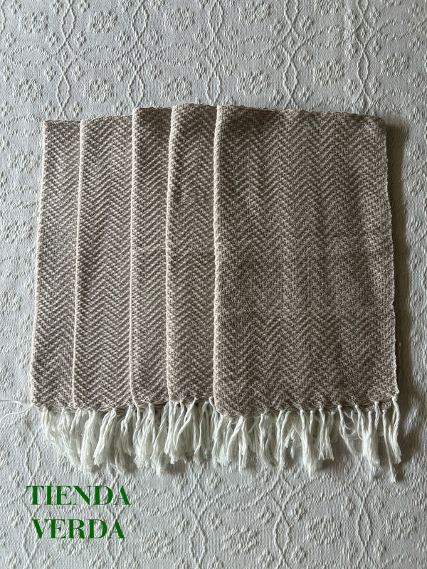 BEIGE HAND TOWELS - 5 piece set