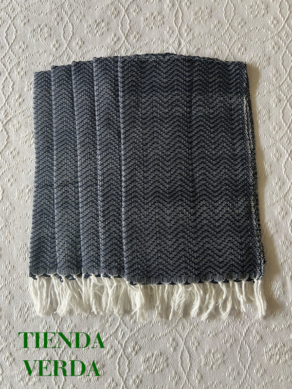 NAVY BLUE HAND TOWELS - 5 piece set