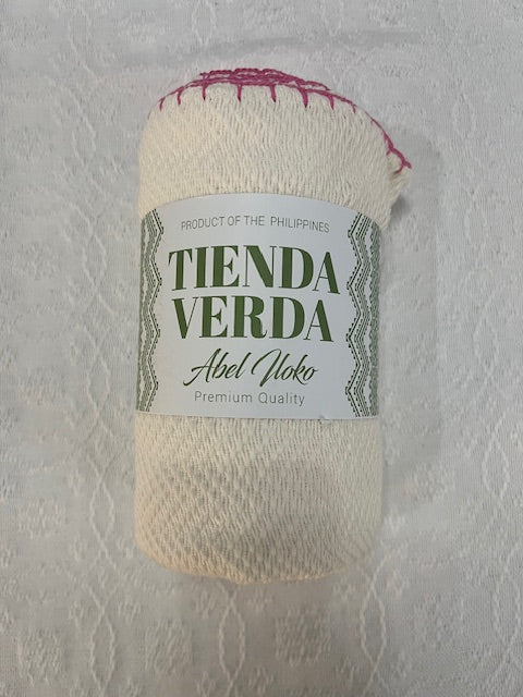Trambia Blanket with Crocheted Edges (Cream/Pink)