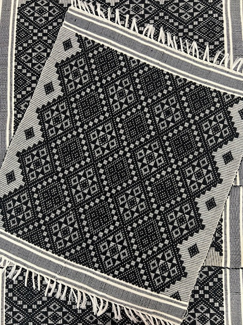 Diamante in Black - 6 piece placemat set