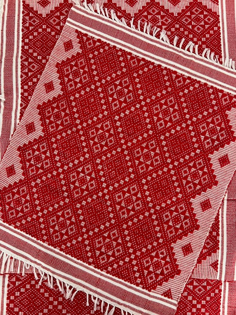 Diamante in Red - 6 piece placemat set