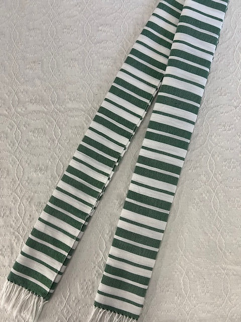 Scarf in Green Stripes