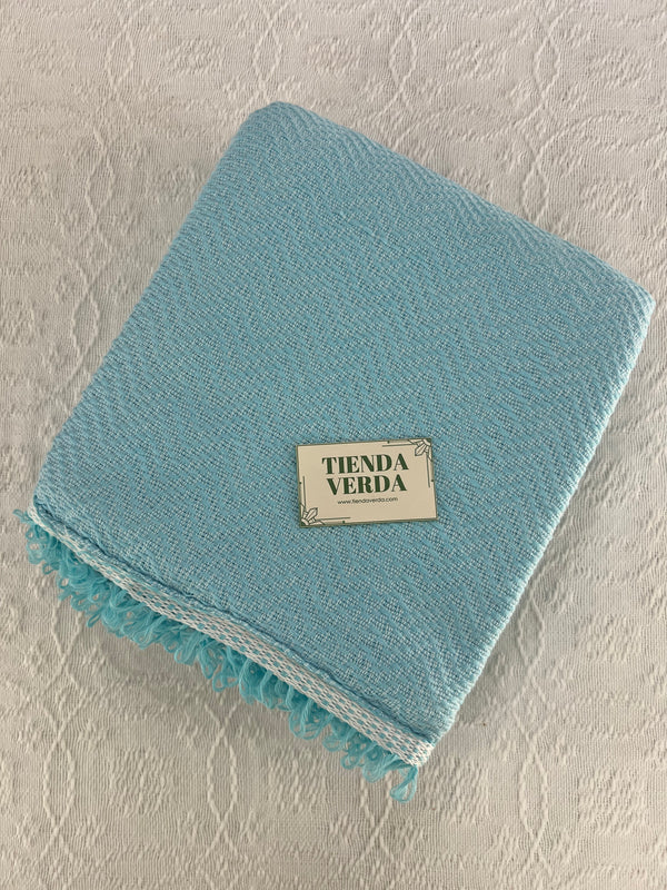 TRAMBIA BLANKET IN COOL BLUE