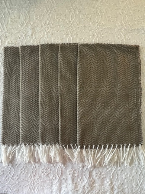 TAUPE HAND TOWELS - 5 piece set