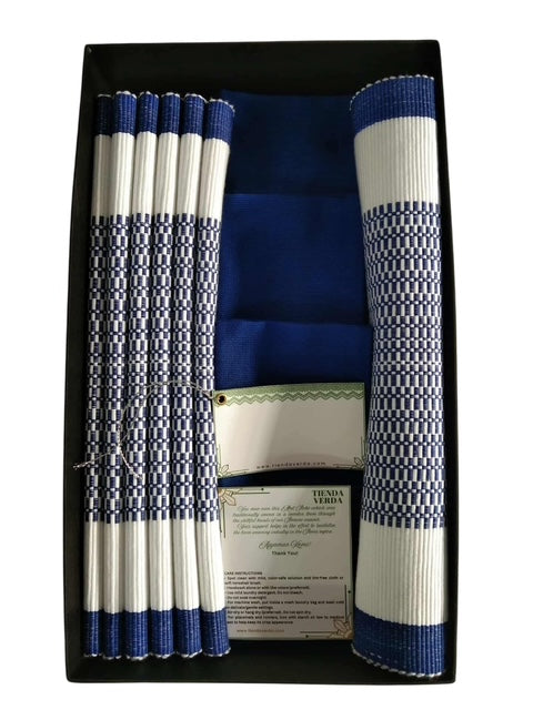 Mykonos | 6-Seater | Runner, Placemats, & Napkins Gift Box
