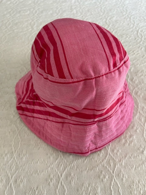 Reversible Bucket Hat - Pink/Striped Pink