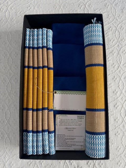 Sunburst | 6-Seater | Runner, Placemats, & Napkins Gift Box