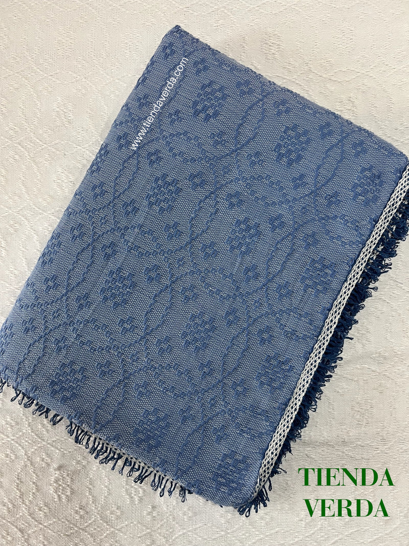 TRAMBIA BLANKET IN DUSTY BLUE